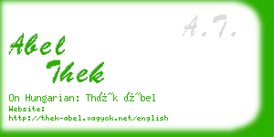 abel thek business card